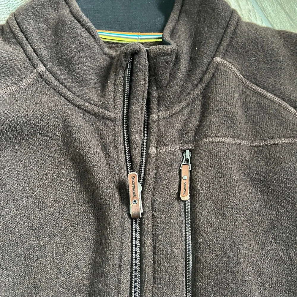 Smartwool Wool Blend Echo Lake Zip Up Vest, Brown, Men’s Size XXL - Picture 2 of 10